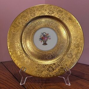 Heinrich & Co Gold Floral Cabinet Plate